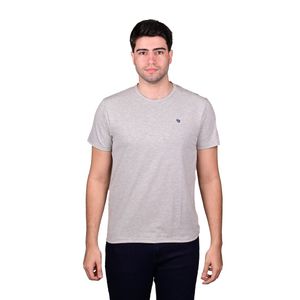 Remera Manga Corta Cuello Redondo Básica Gris Hombre New Green