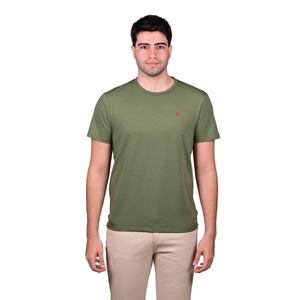 Remera Manga Corta Cuello Redondo Básica Verde Hombre New Green