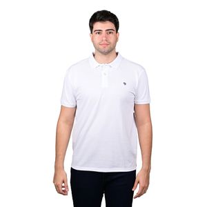 Remera Polo Manga Corta Basic Blanco Hombre New Green