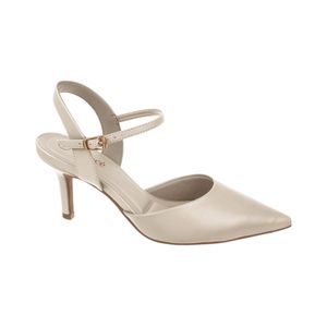 Stiletto Marfil Tacon 7 Fino Oficina Mujer Bebece