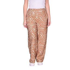 Pantalón Estilo Palazo Estampado Marrón Mujer L’exclusif
