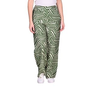 Pantalón Estilo Palazo Estampado Verde Mujer L’exclusif