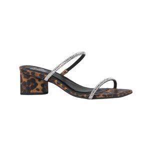 Sueco Animal Print Con Tiras De Strass Mujer Di Valentini