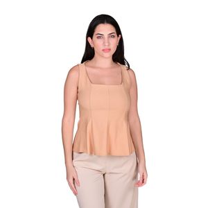 Blusa Estilo Peplum Beige Mujer L’exclusif