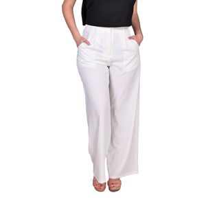 Pantalón Con Pinzas Marfil Mujer Juliette