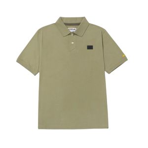 Remera Polo Manga Corta Verde Jersey Logo Lateral Hombre Caterpillar