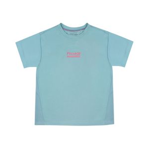 Remera Manga Corta UV Secado Rápido Celeste Niña Ficcus