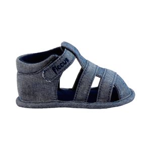 Sandalia Denim Con Velcro Celeste Niño Ficcus