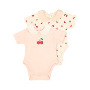 Body Manga Corta Pack 2 Cherry Bebé Niña Ficcus