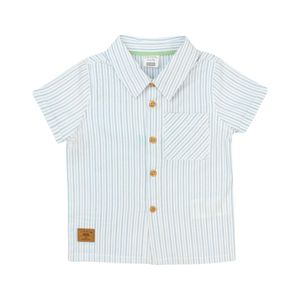 Camisa Manga Corta Spirit Celeste A Rayas Bebé Niño Ficcus