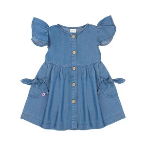 Vestido Trapecio Essence Azul Jeans Bebé Niña Ficcus