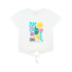 Remera Manga Corta Spirit Estampado Flores Marfil Niña Ficcus