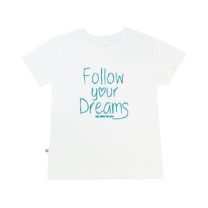 Remera Manga Corta Essence Follow Marfil Niña Ficcus