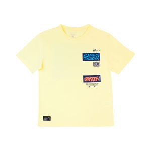 Remera Manga Corta Skater Amarillo Niño Ficcus