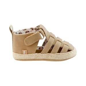 Sandalia Con Velcro New Born Beige Niño Ficcus