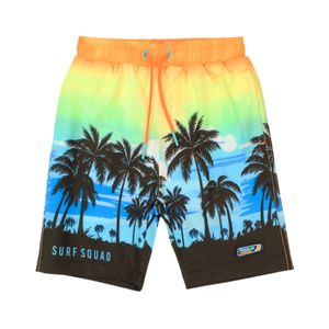 Short De Baño Beach Squad Estampado Naranja Niño Ficcus