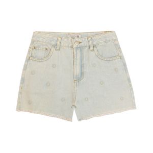 Short Spirit Flores Bordadas Celeste Niña Ficcus