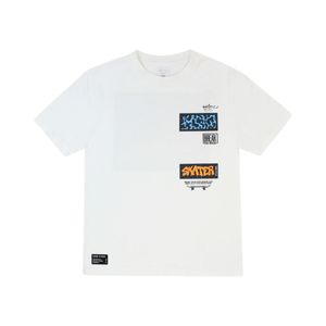 Remera Manga Corta Skater Blanco Niño Ficcus