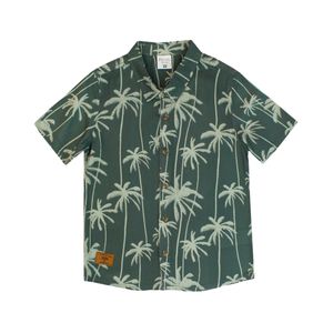 Camisa Manga Corta Guayabera Spirit Verde Niño Ficcus