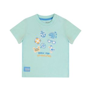Remera Manga Corta Esmeralda Claro Bebé Niño Ficcus