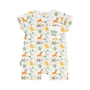 Enterito Safari Blanco Manga Corta Bebé Niño Ficcus