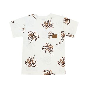 Remera Manga Corta Spirit Palmeras Marfil Niño Ficcus