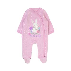 Osito Manga Larga Conejo Plush Malva Bebé Niña Ficcus