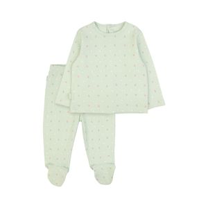Pijama 2 Piezas Remera Manga Larga Y Pantalón Must Have Menta Claro Bebé Niña Ficcus