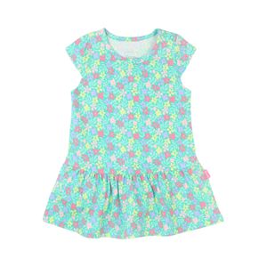 Vestido Estampado Day To Day Verde Bebé Niña Ficcus