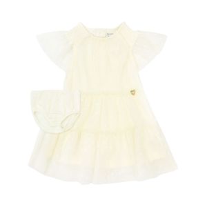 Vestido Tul Bordado Must Have Marfil Bebé Niña Ficcus