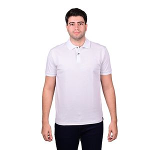 Remera Polo Manga Corta Liso Textura Blanco Hombre New Green