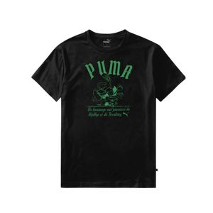 Remera Manga Corta Graphics Negro Hombre Puma