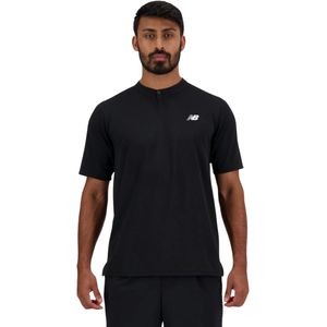 Remera Manga Corta Dry Tournament Tenis Negro Hombre New Balance