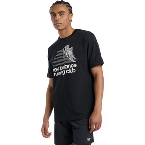 Remera Manga Corta Athletics Running Negro Hombre New Balance
