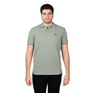 Remera Polo Manga Corta Verde Combinado Rayas Hombre Hummer