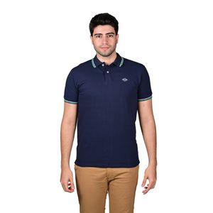 Remera Polo Manga Corta Azul Marino Combinado Rayas Hombre Hummer