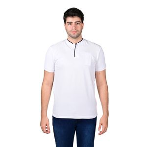 Remera Polo Manga Corta Blanco Gola Mao Elastic Hombre Hummer