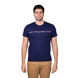 Remera Manga Corta Graphic Azul Marino Hombre New Green