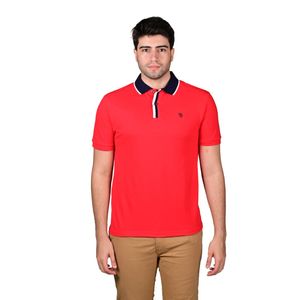 Remera Polo Manga Corta Gola Navy Combinado Rojo / Azul Hombre New Green