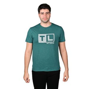 Remera Manga Corta Estampado Verde / Blanco Hombre Ted Lapidus