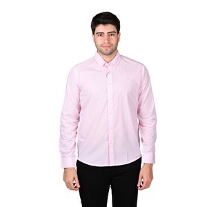 Camisa Manga Larga Rosa Basic Cuadro Hombre New Green