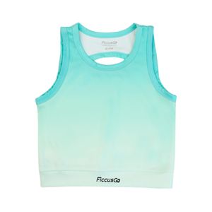 Remera Sin Mangas Con Efecto Degradado Go Verde Niña Ficcus