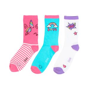 Medias Pack 3 Colores Varios Arcoíris Niña Ficcus