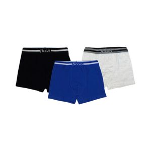 Boxer Pack 3 Colores Varios Lisos Niño Ficcus