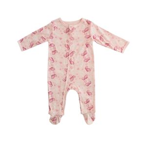 Pijama Con Cierre Mariposas Y Flores Rosa Niña Tiny Tots
