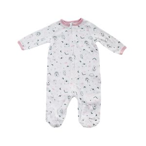 Pijama Con Cierre Estampado Lunas Y Estrellas Rosa Niña Tiny Tots