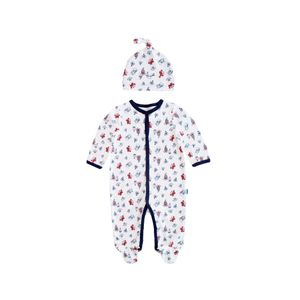 Pijama Con Gorrito Estampado Blanco Niño Tiny Tots