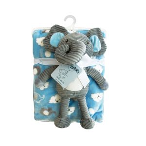 Manta Suave Estampada Con Peluche Gris Tiny Tots Niño