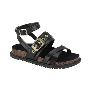 Sandalia Negro Turim Con Hebillas Altas Niña Molekinha