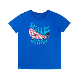 Remera Manga Corta Day To Day Azul Brillante Niño Ficcus